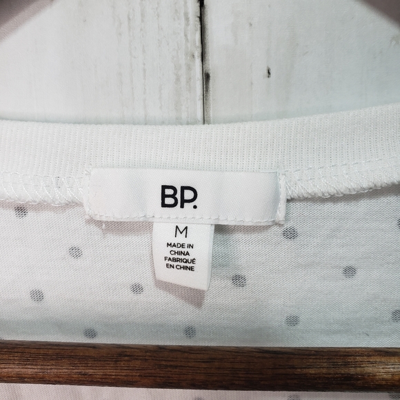 New! BP White Cotton Cropped Top Black Polka Dots - Picture 4 of 6